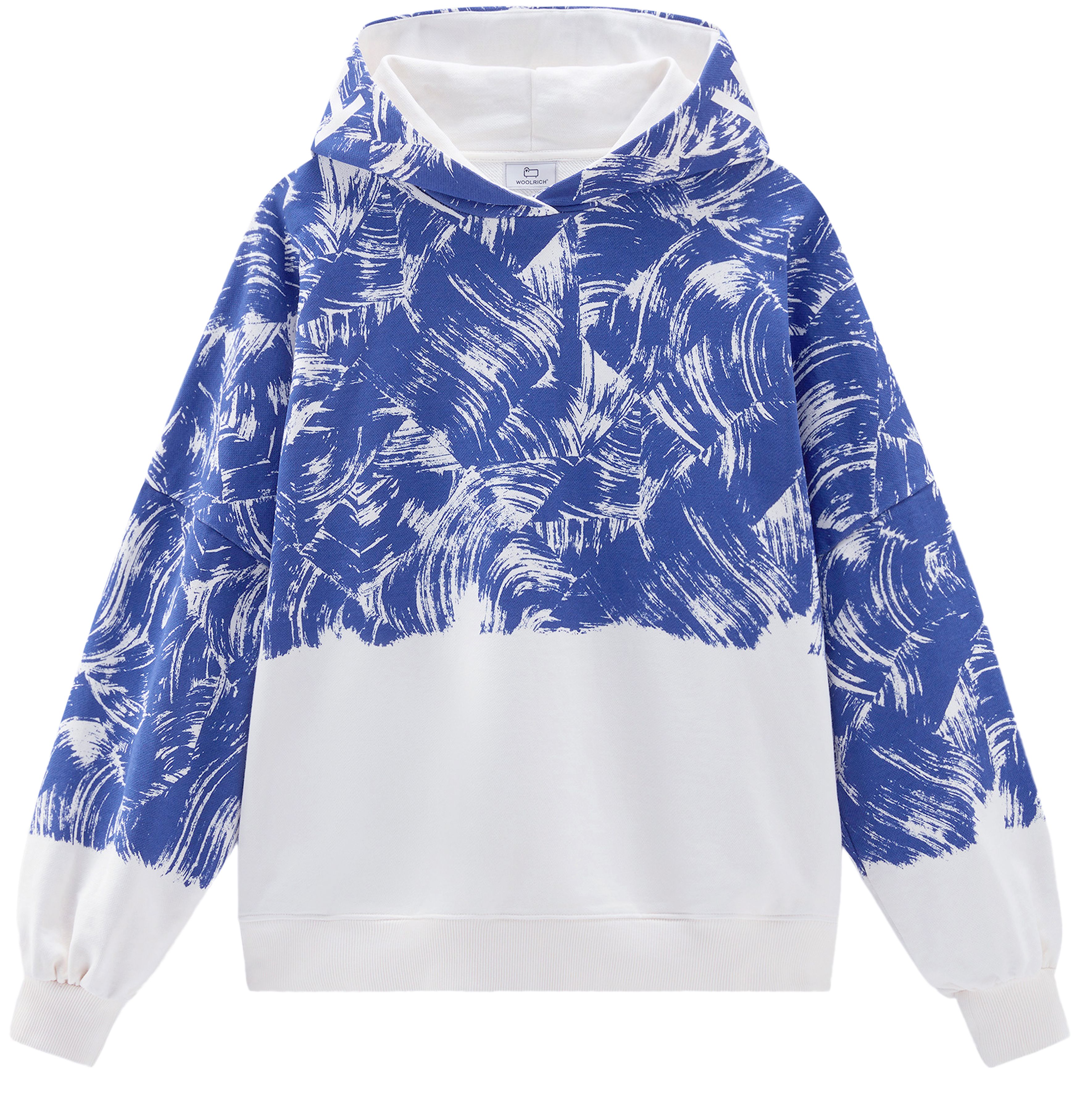 Woolrich Pure cotton sweatshirt with print and hood