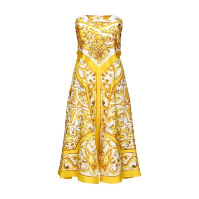 Dolce & Gabbana Majolica foulard effect midi dress