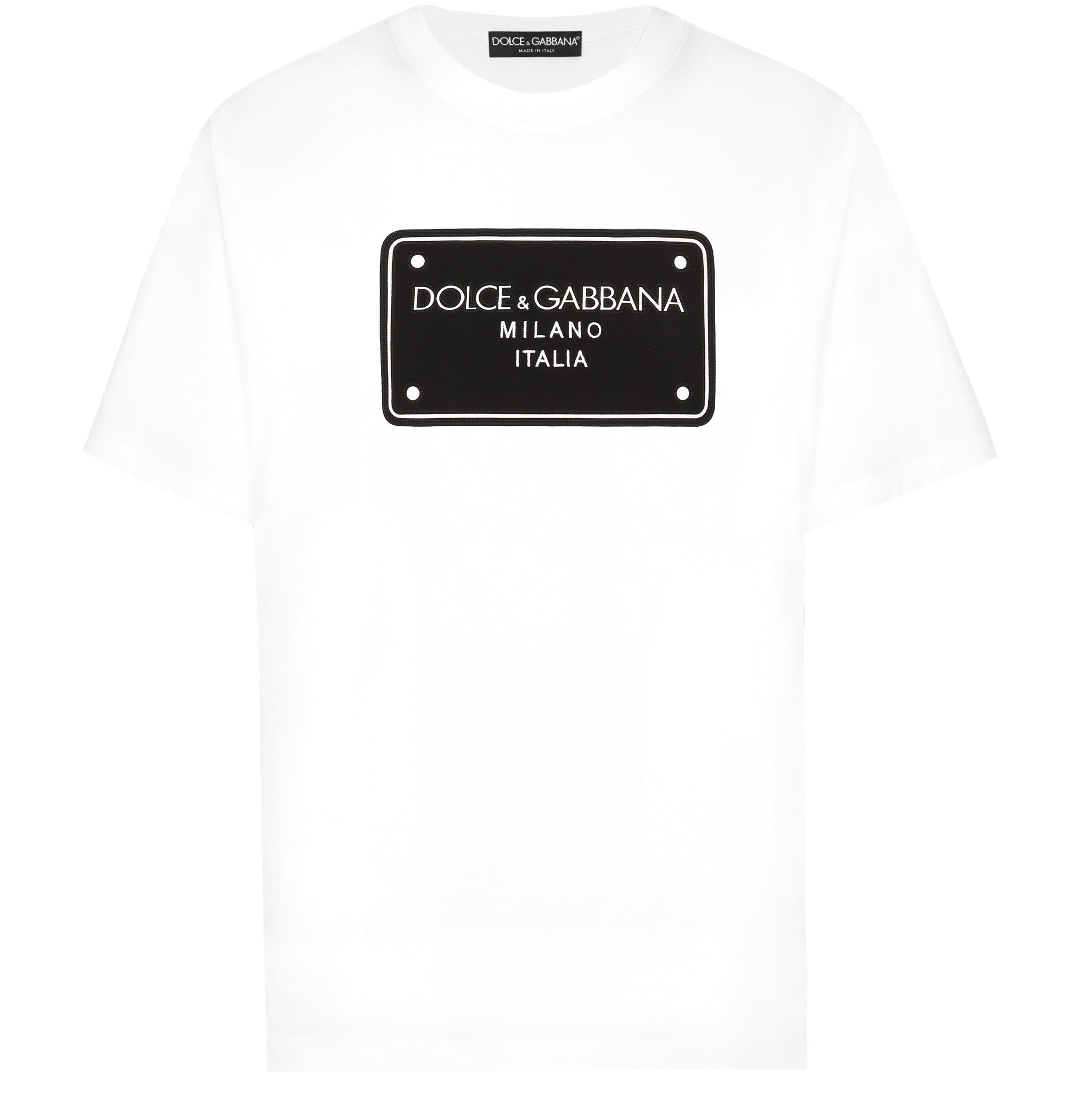 Dolce & Gabbana T-shirt with branded tag embroidery