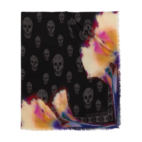 Alexander McQueen Solarised Skull scarf