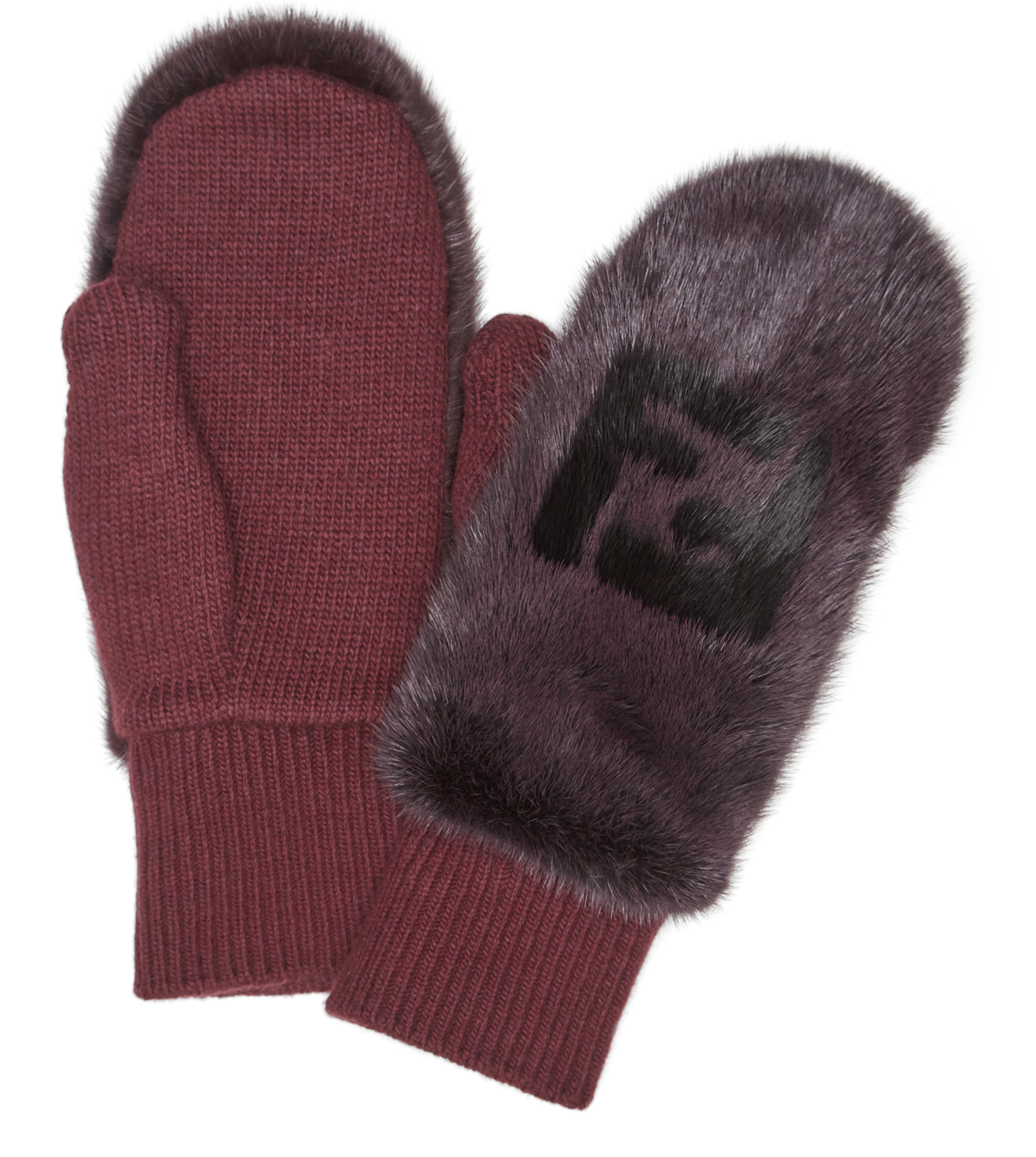 FENDI Mittens in mink