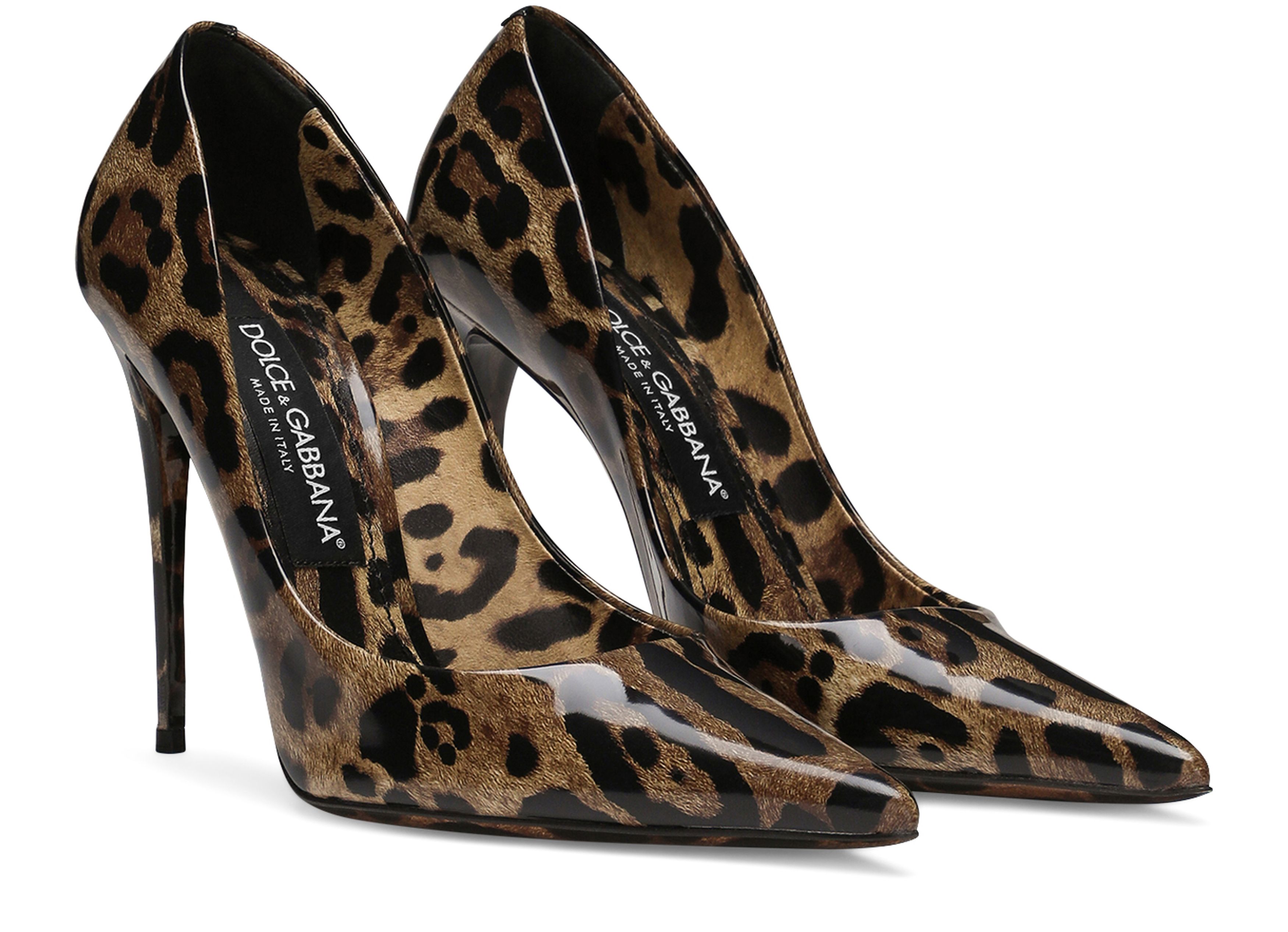 Dolce & Gabbana Printed polished calfskin pumps