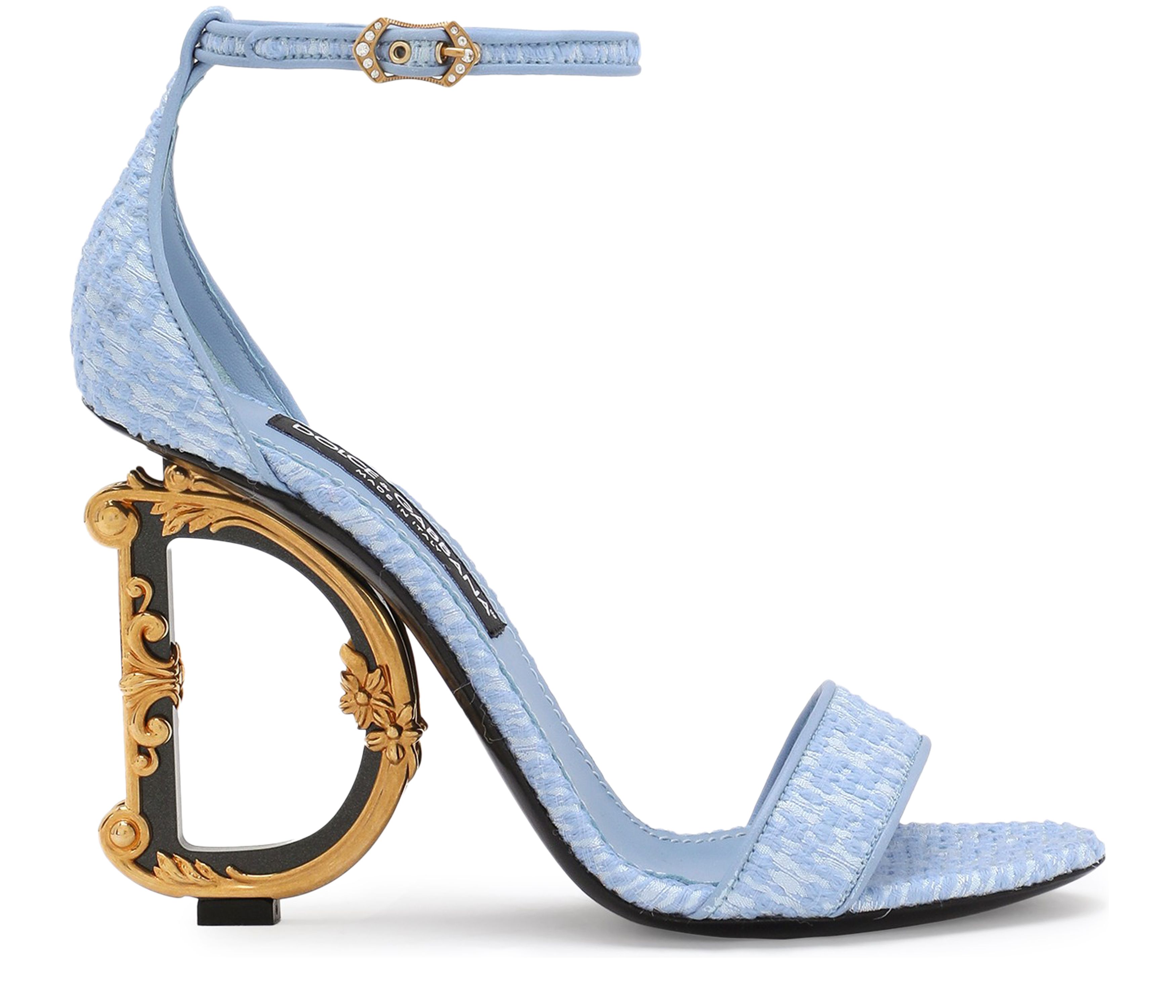 Dolce & Gabbana Boucle sandals with Baroque detail