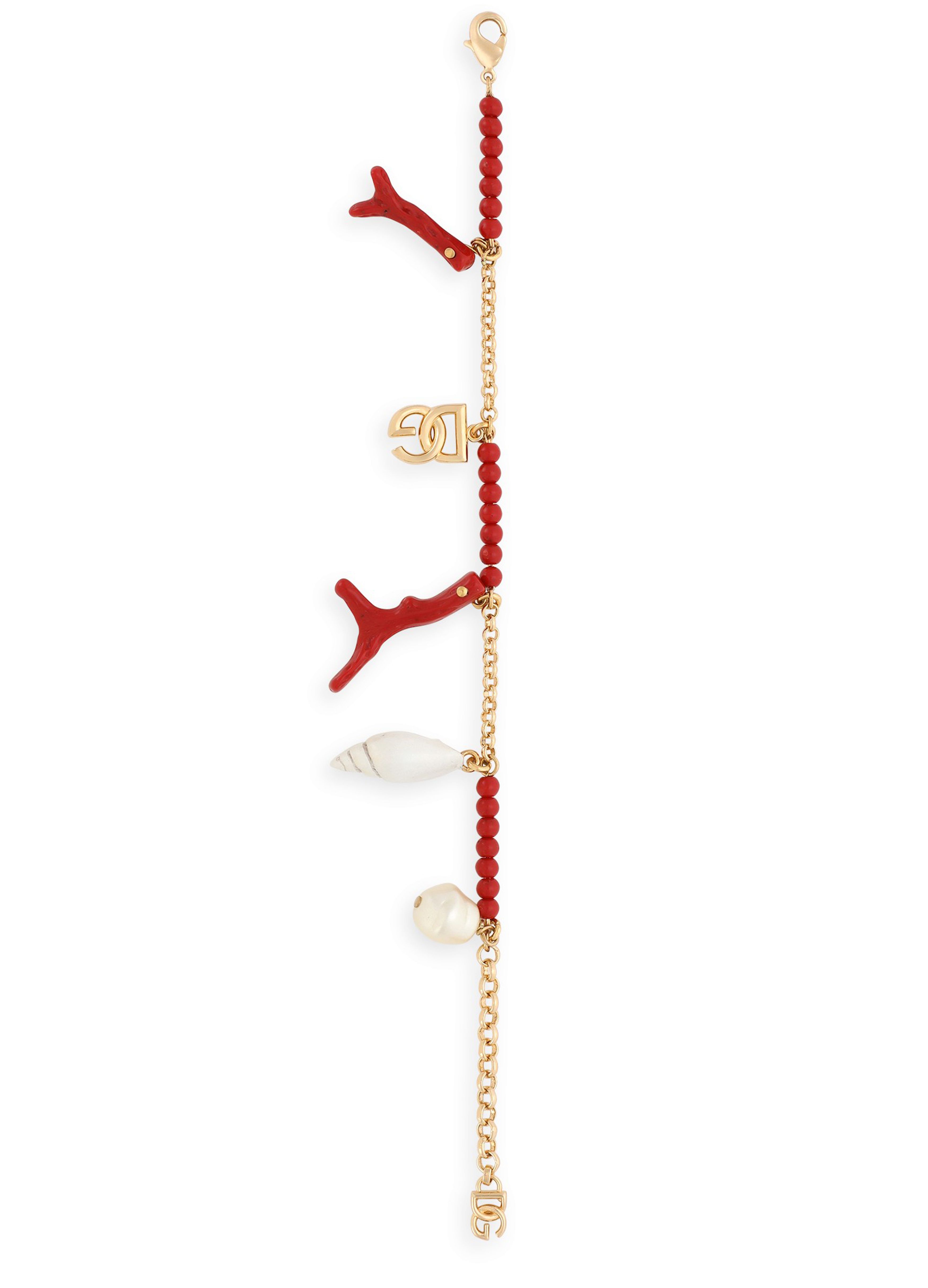 Dolce & Gabbana DG logo, shell and coral bracelet