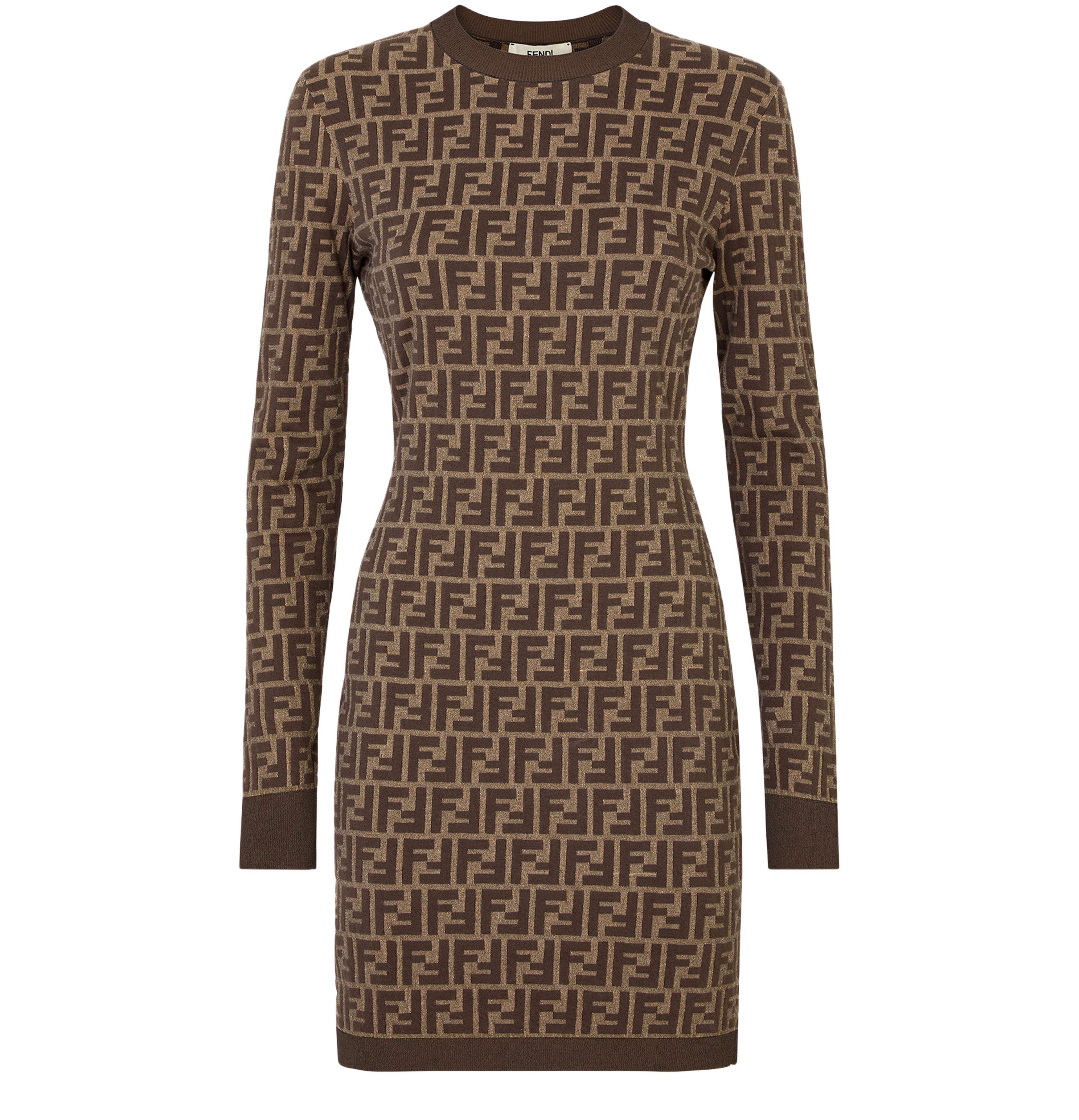 FENDI Long crew-neck dress