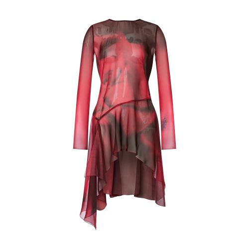 Alberta Ferretti Chiffon shirt with pink print