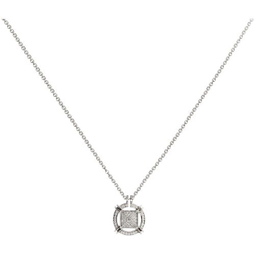  Crossway PM diamond & silver necklace