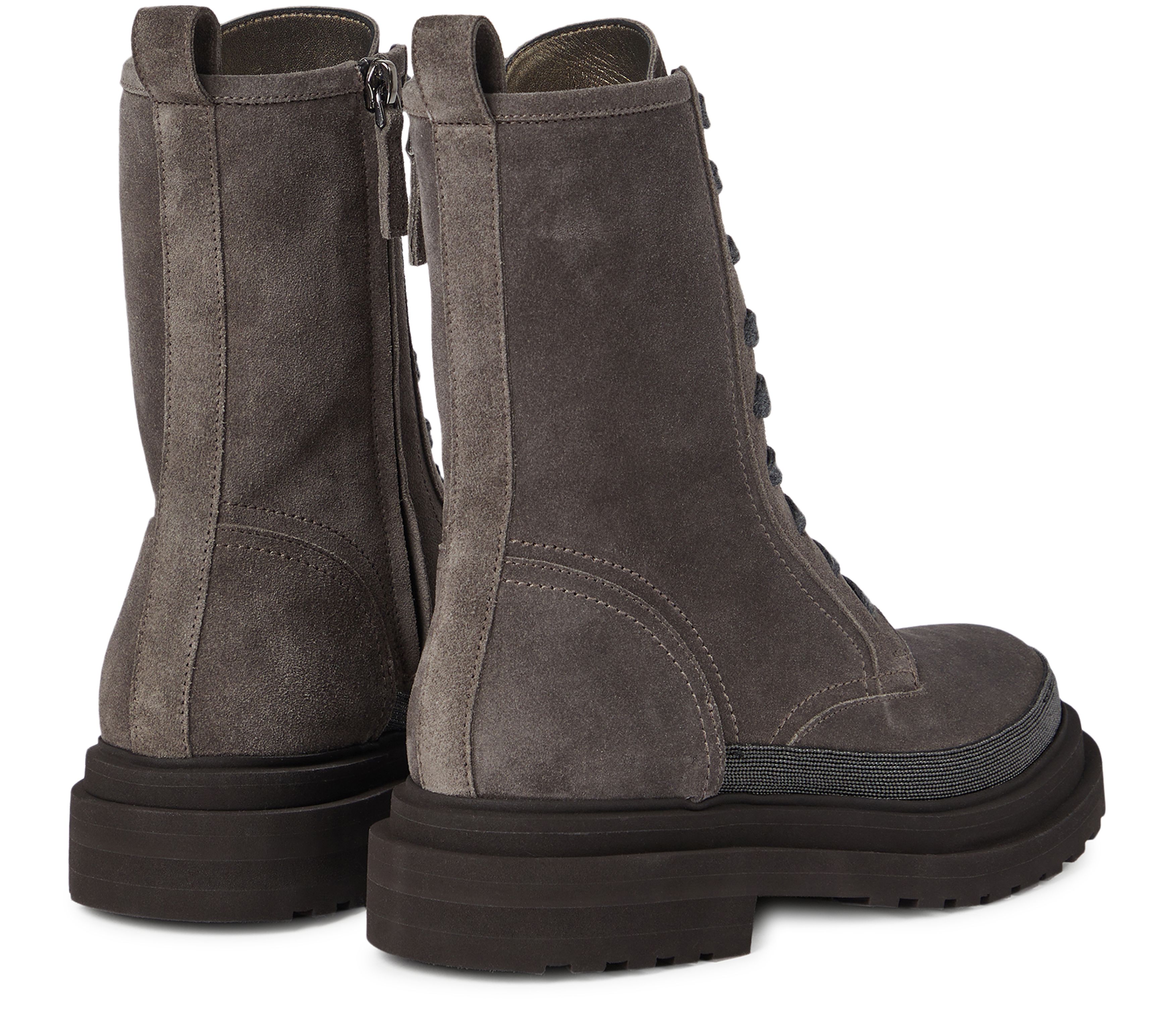 Brunello Cucinelli Suede boots with monili