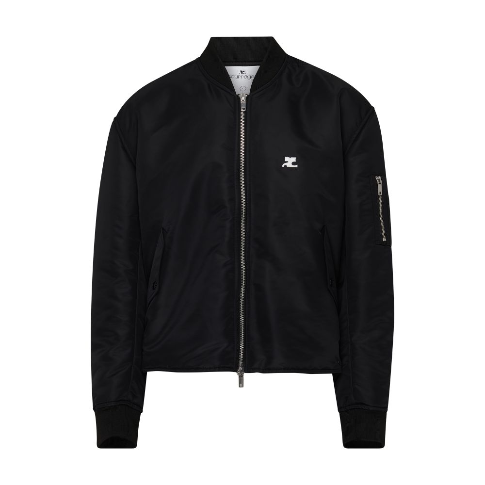 Courrèges Embroidered nylon bomber jacket