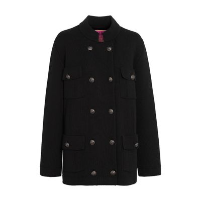 Barrie Cashmere and cotton military-style jacket