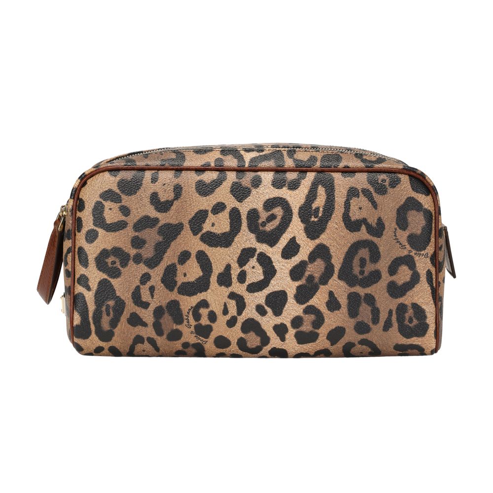 Dolce & Gabbana Airpods case in leopard-print Crespo with branded plate