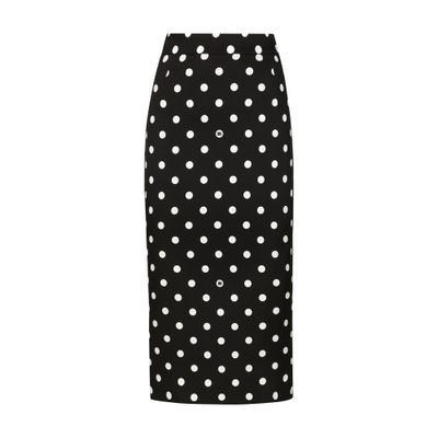 Dolce & Gabbana Polka-dot calf-length pencil skirt