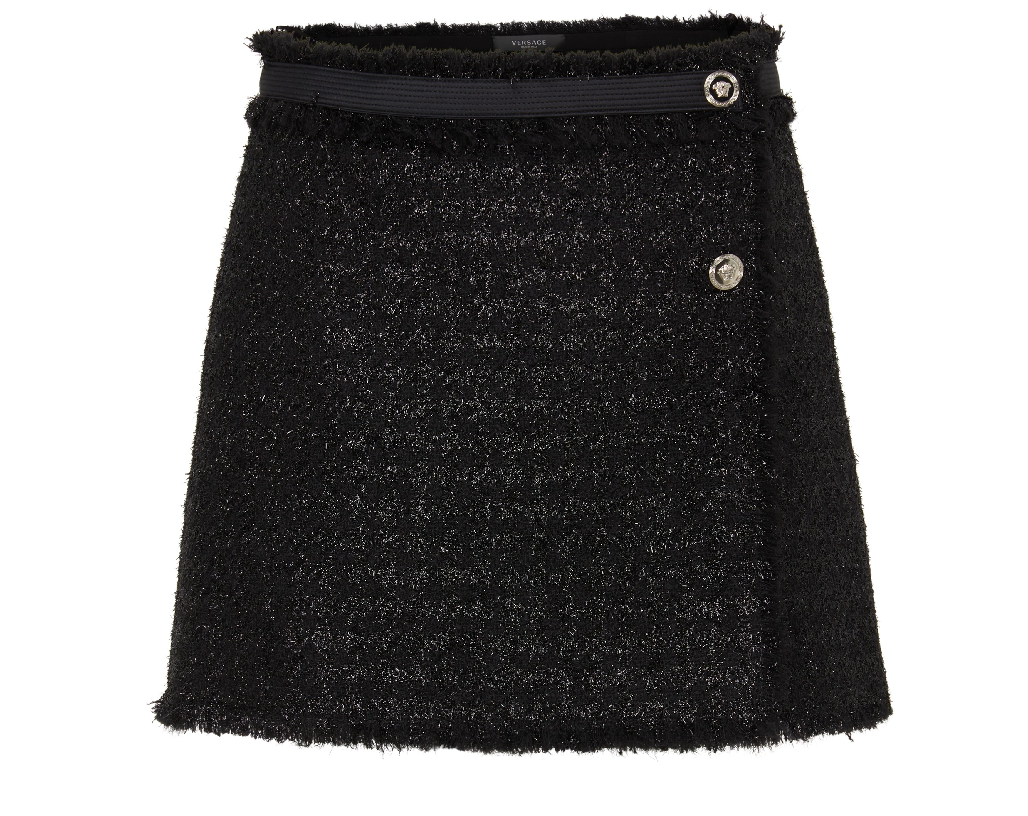 Versace Gingham tweed mini-skirt