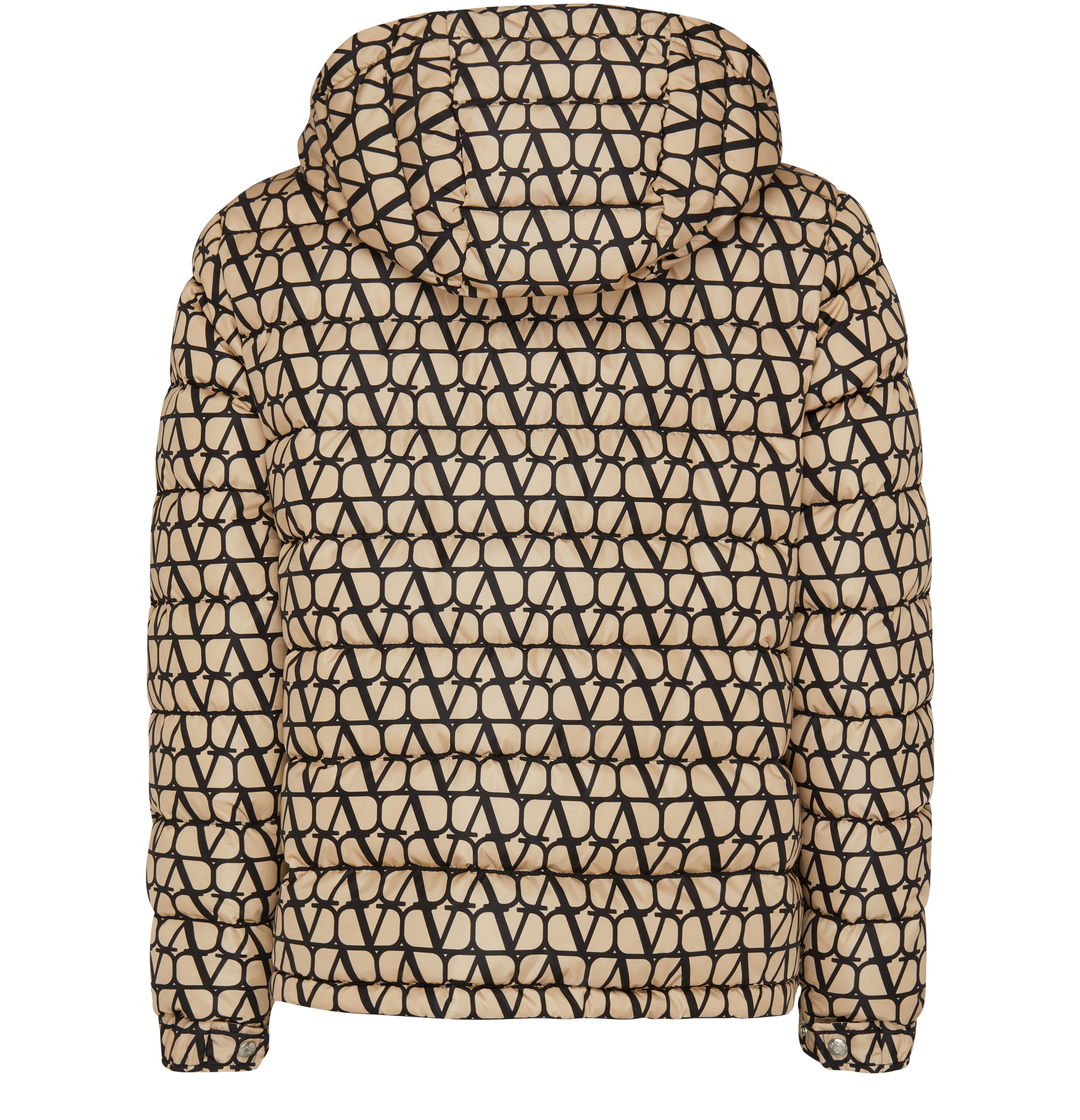 VALENTINO GARAVANI Iconographic Canvas Print Down Jacket