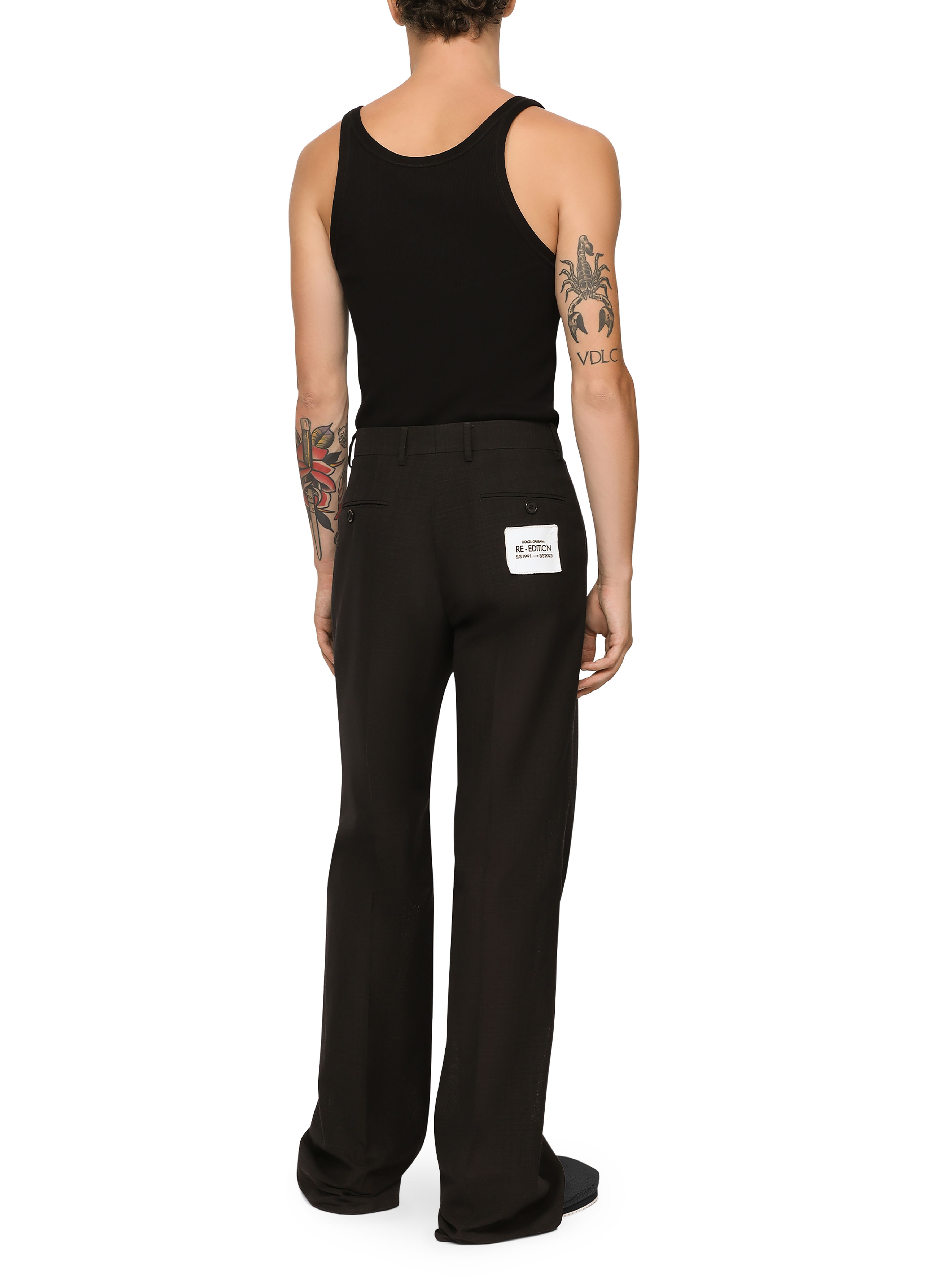 Dolce & Gabbana Tailored straight-leg pants in technical cotton