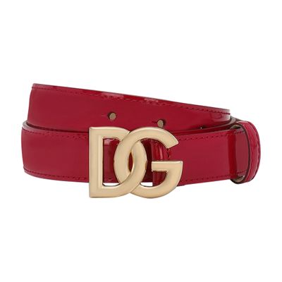 Dolce & Gabbana Polished calfskin belt with DG logo