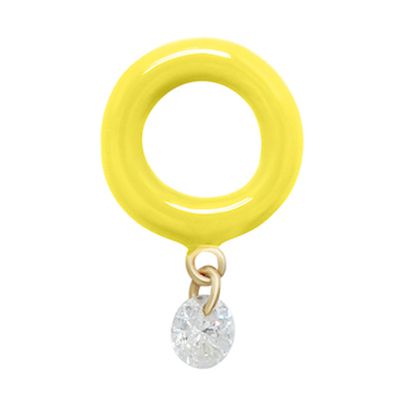 Persée Yellow Enamel 1 diamond single earring