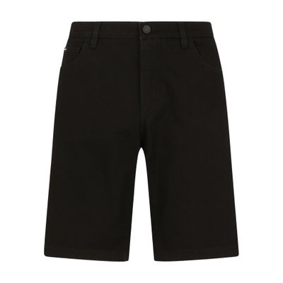 Dolce & Gabbana Black stretch denim shorts