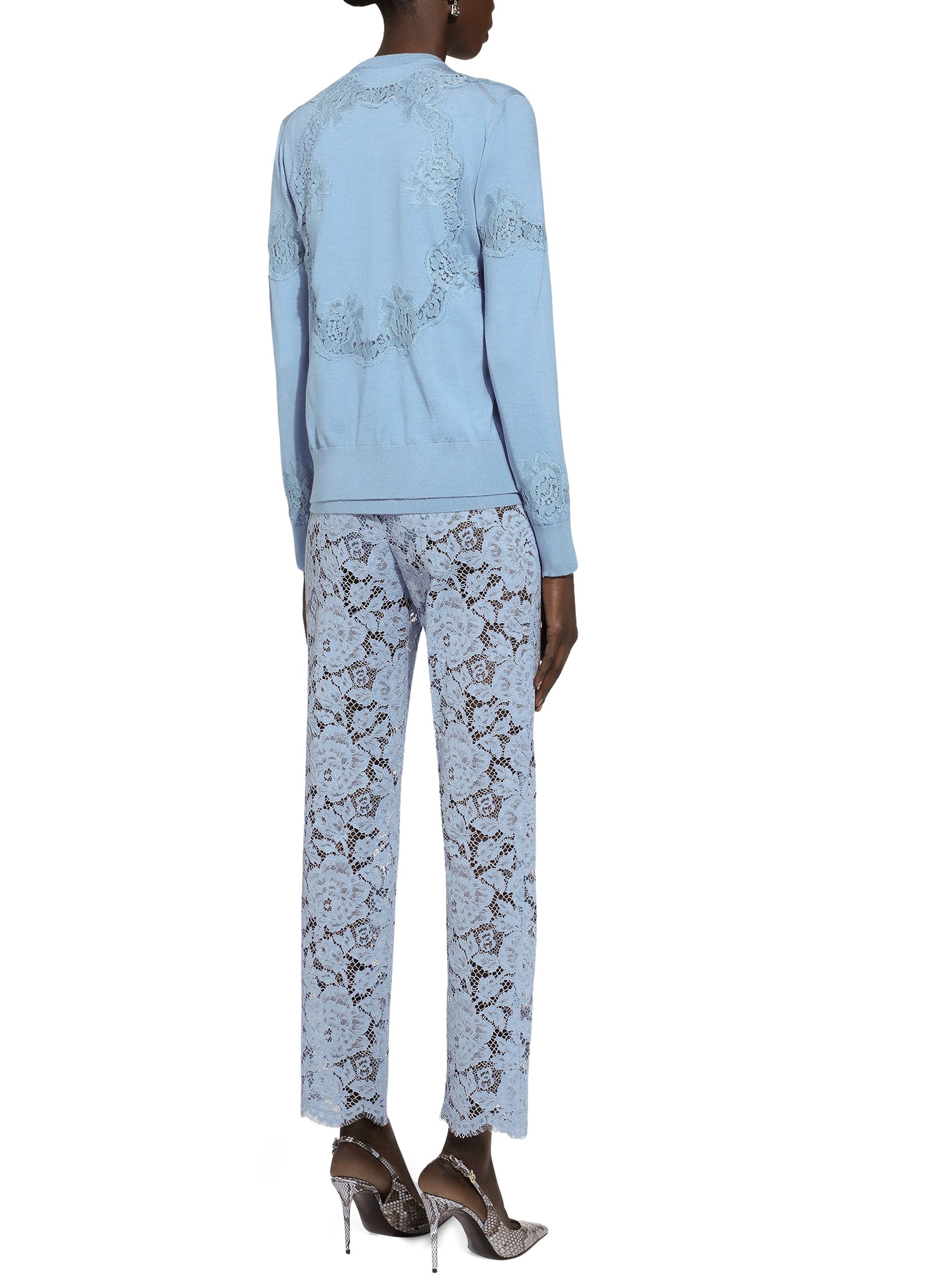 Dolce & Gabbana Tailored floral cordonetto lace pants