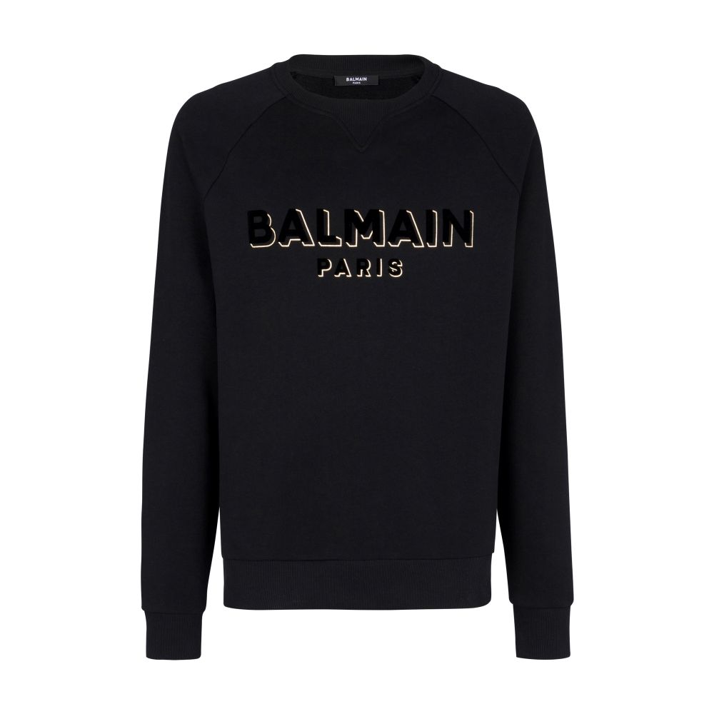 Balmain Metallic flocked Balmain sweatshirt