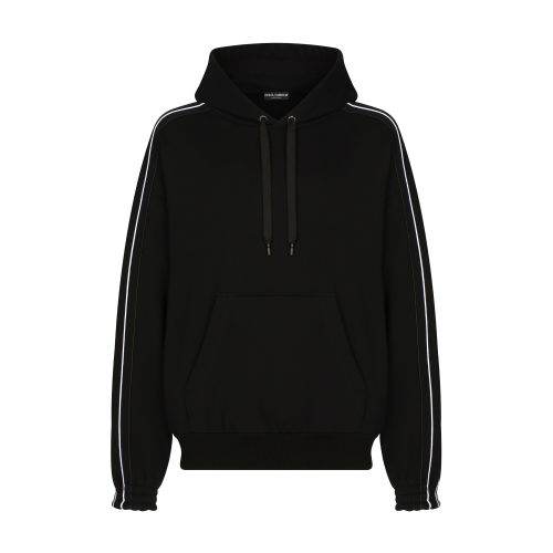 Dolce & Gabbana Jersey hoodie with branded bands