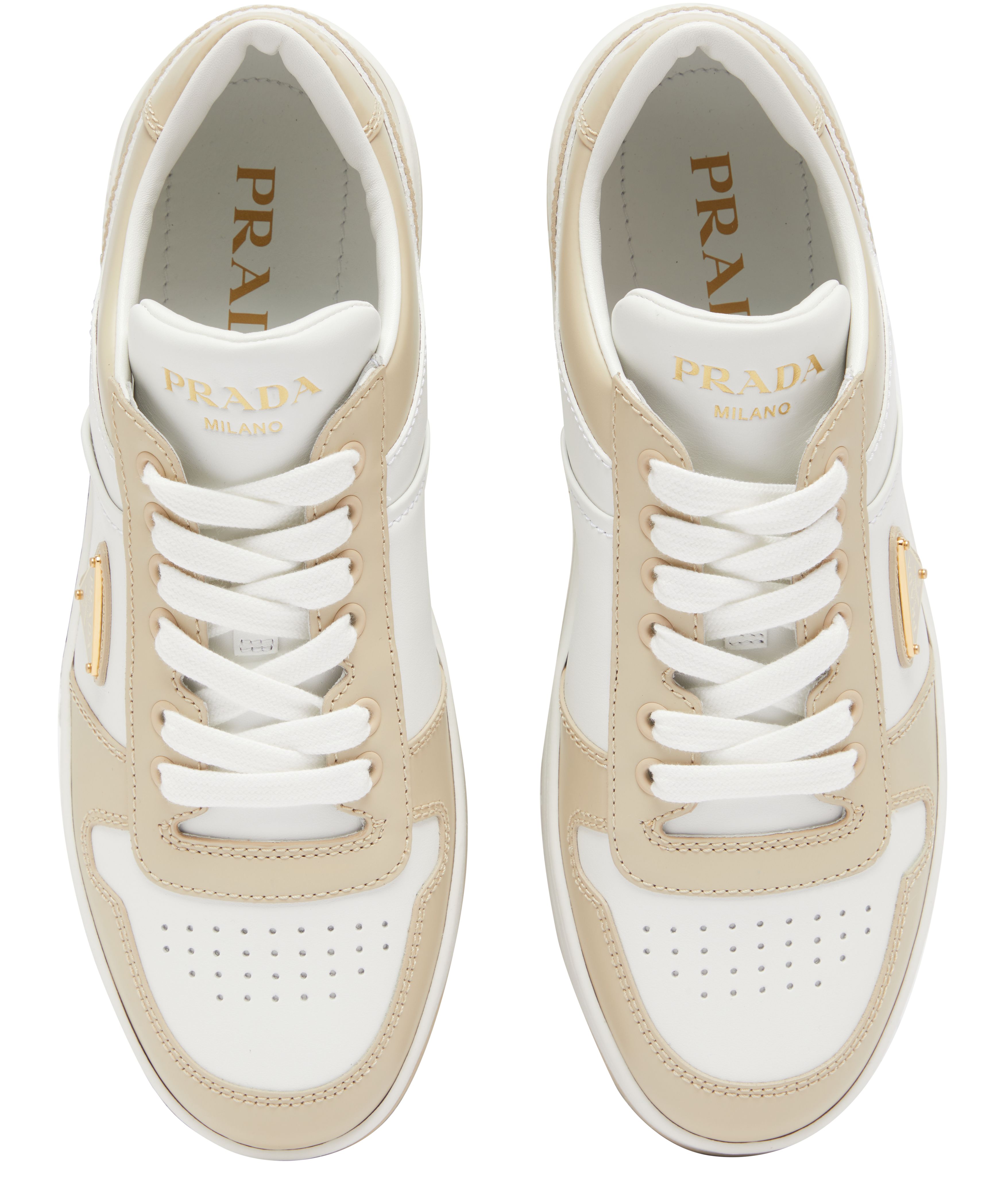 Prada Downtown Bold perforated leather sneakers