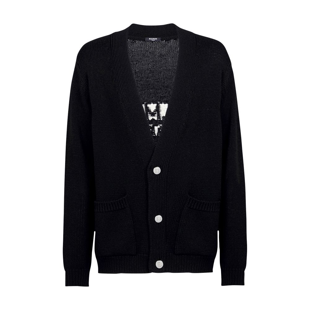 Balmain Balmain logo knitted cardigan