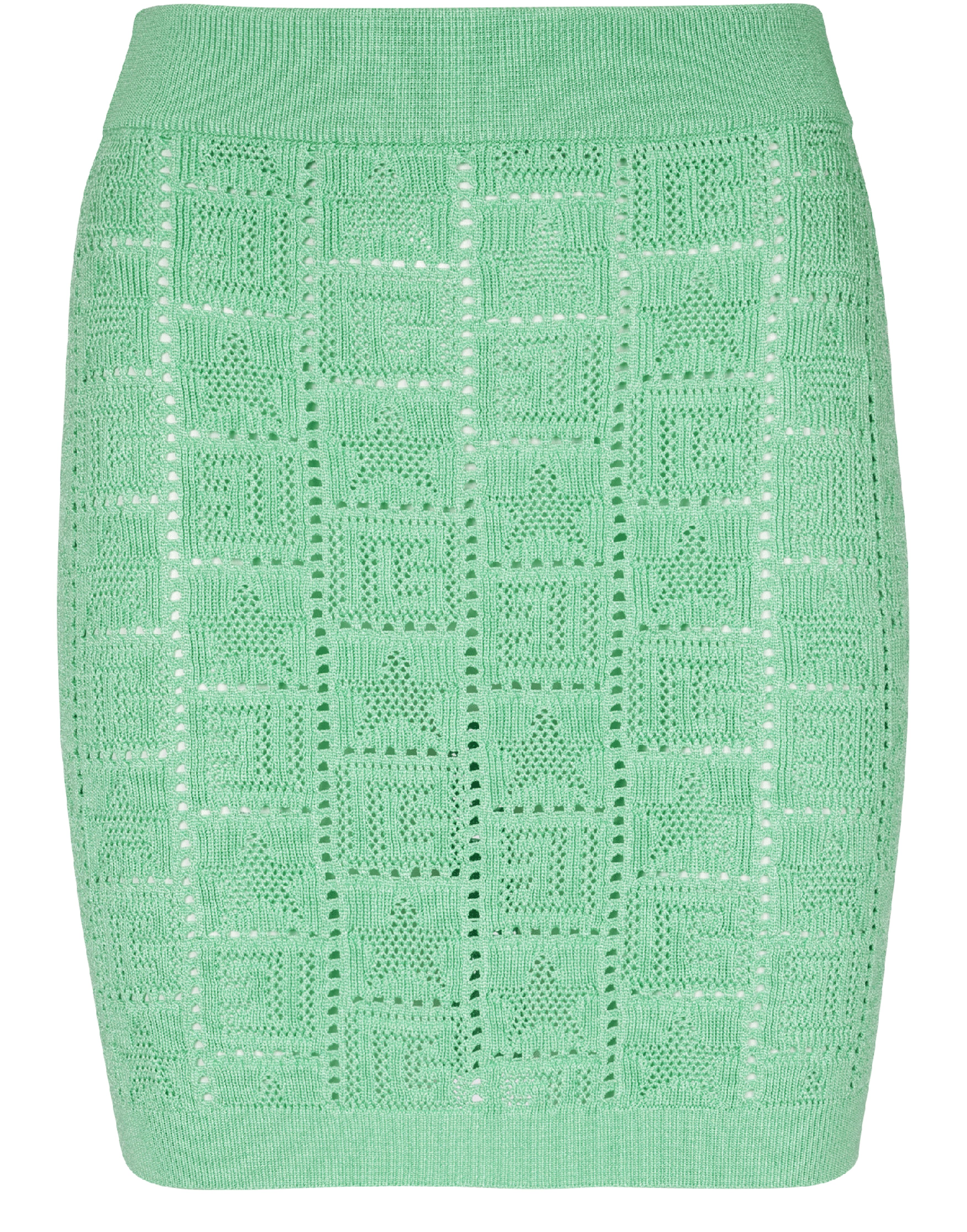 Balmain Open Weave Monogram Skirt