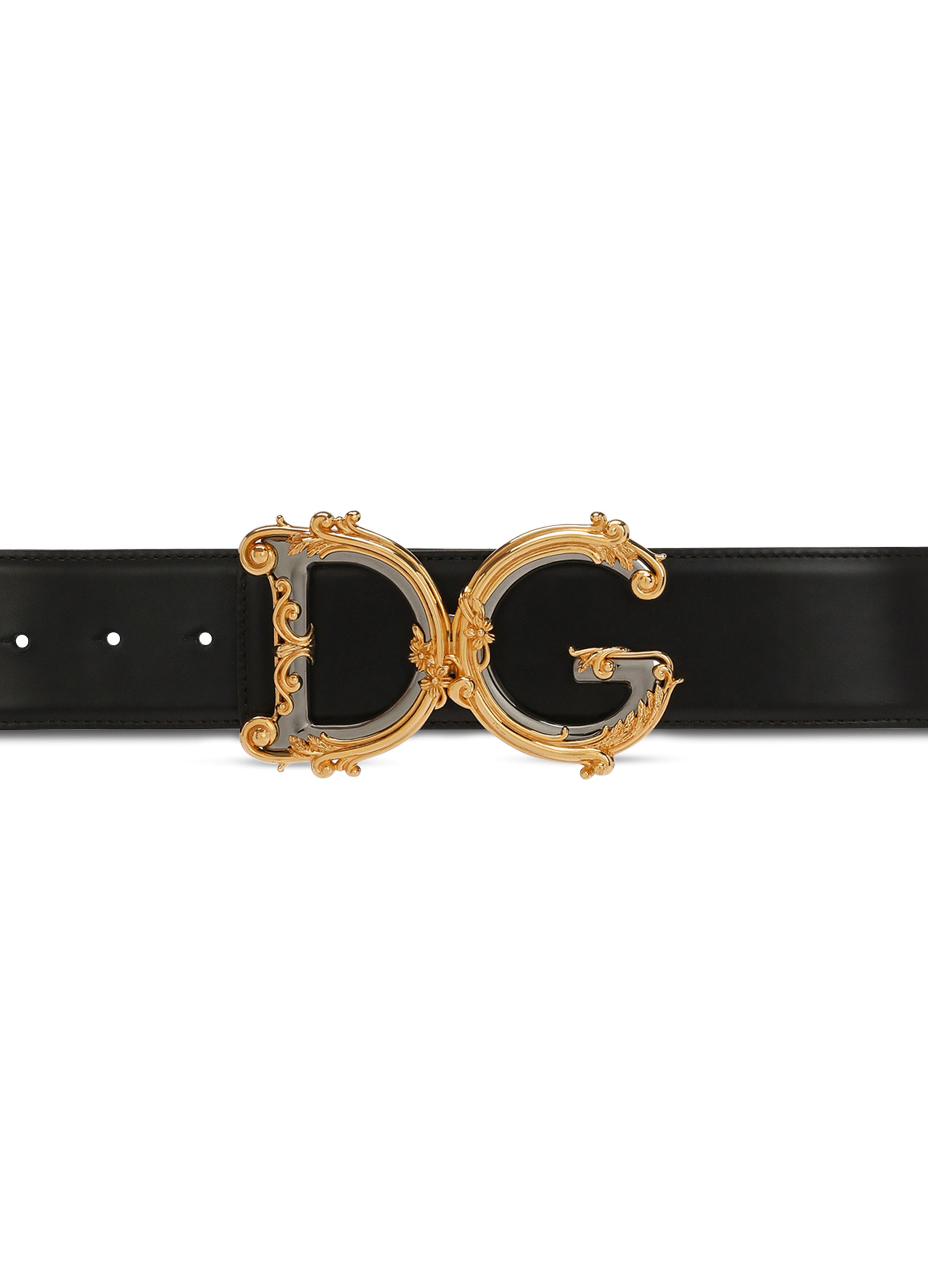 Dolce & Gabbana Calfskin belt with logo