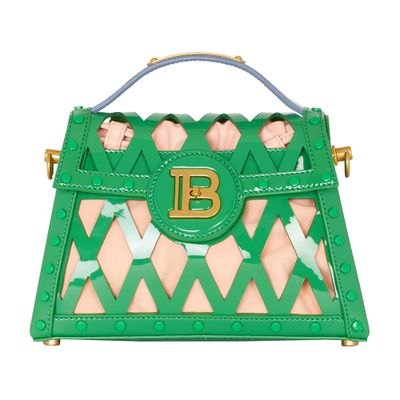 Balmain B-Buzz Dynasty patent leather bag