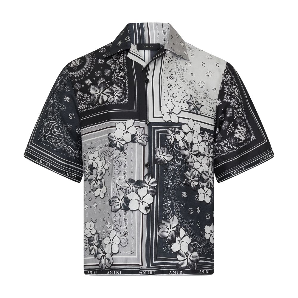 Amiri Bandana floral bowling shirt