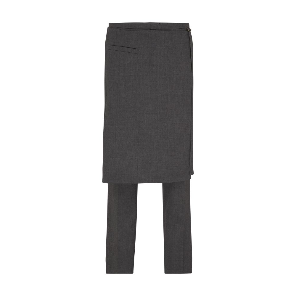 Courrèges Overskirt wool tailored pants