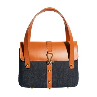  Desiré denim and leather bag