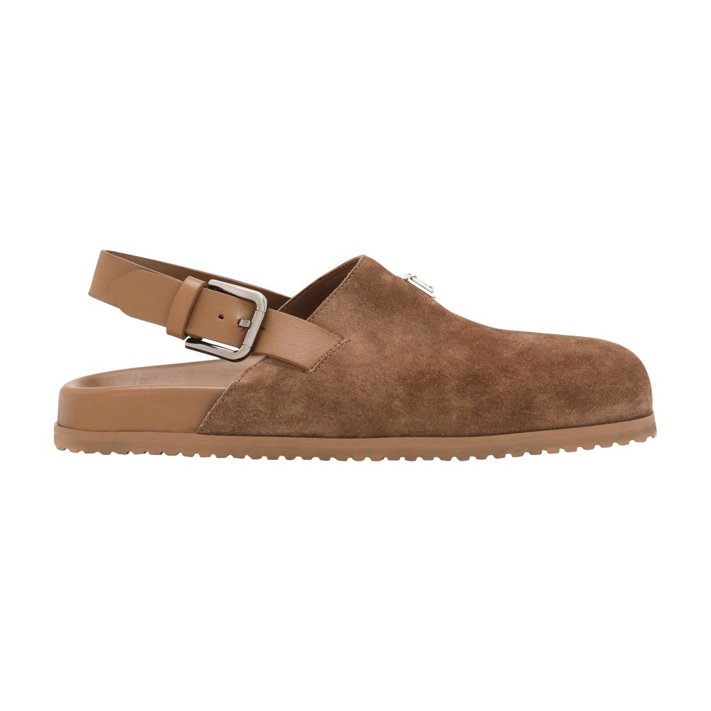 Dolce & Gabbana Suede mules with logo tag