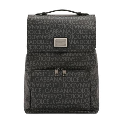 Dolce & Gabbana Coated jacquard backpack