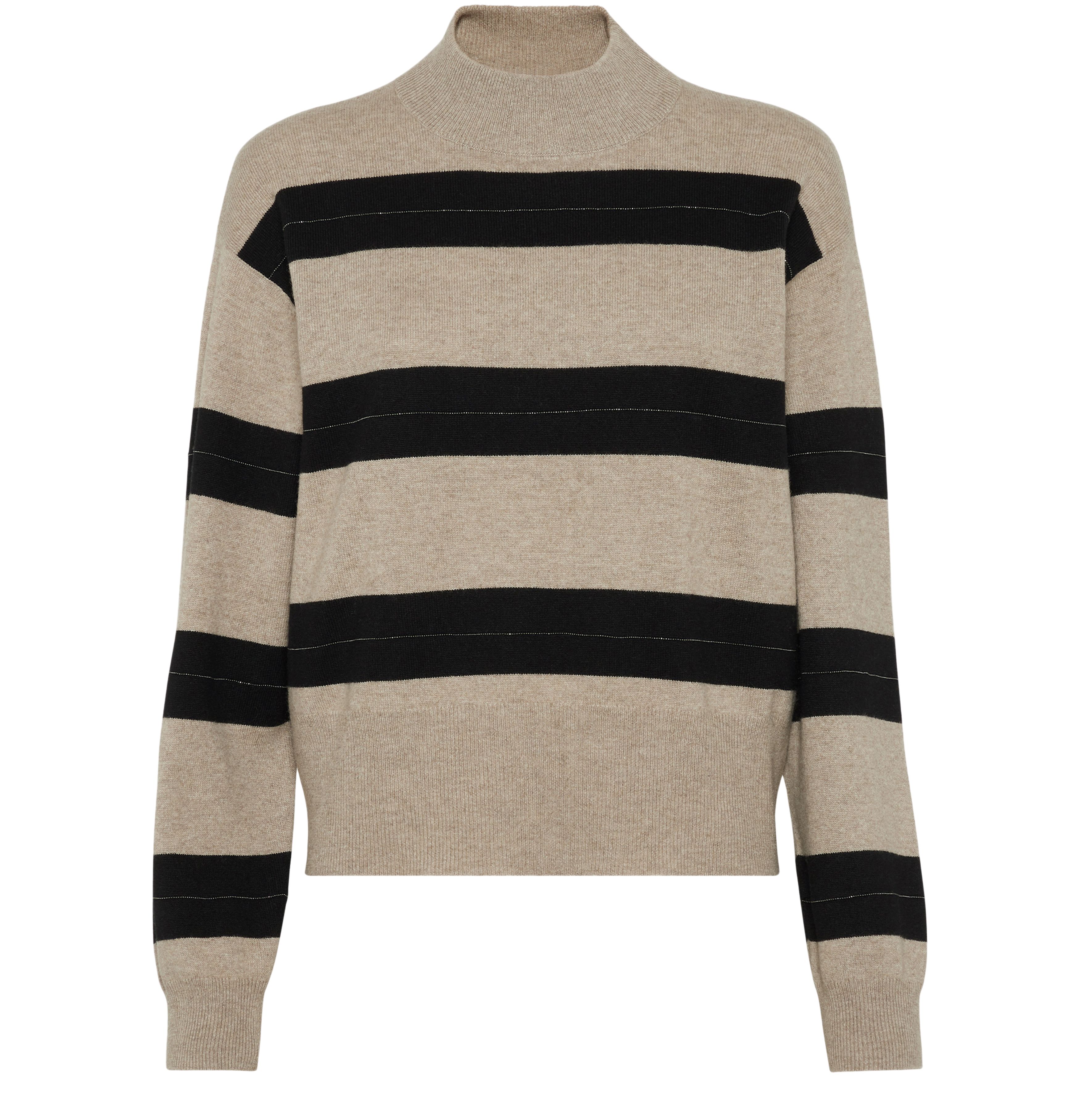 Brunello Cucinelli Mock neck sweater with monili