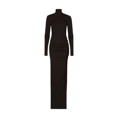 Dolce & Gabbana Long jersey Milano rib dress