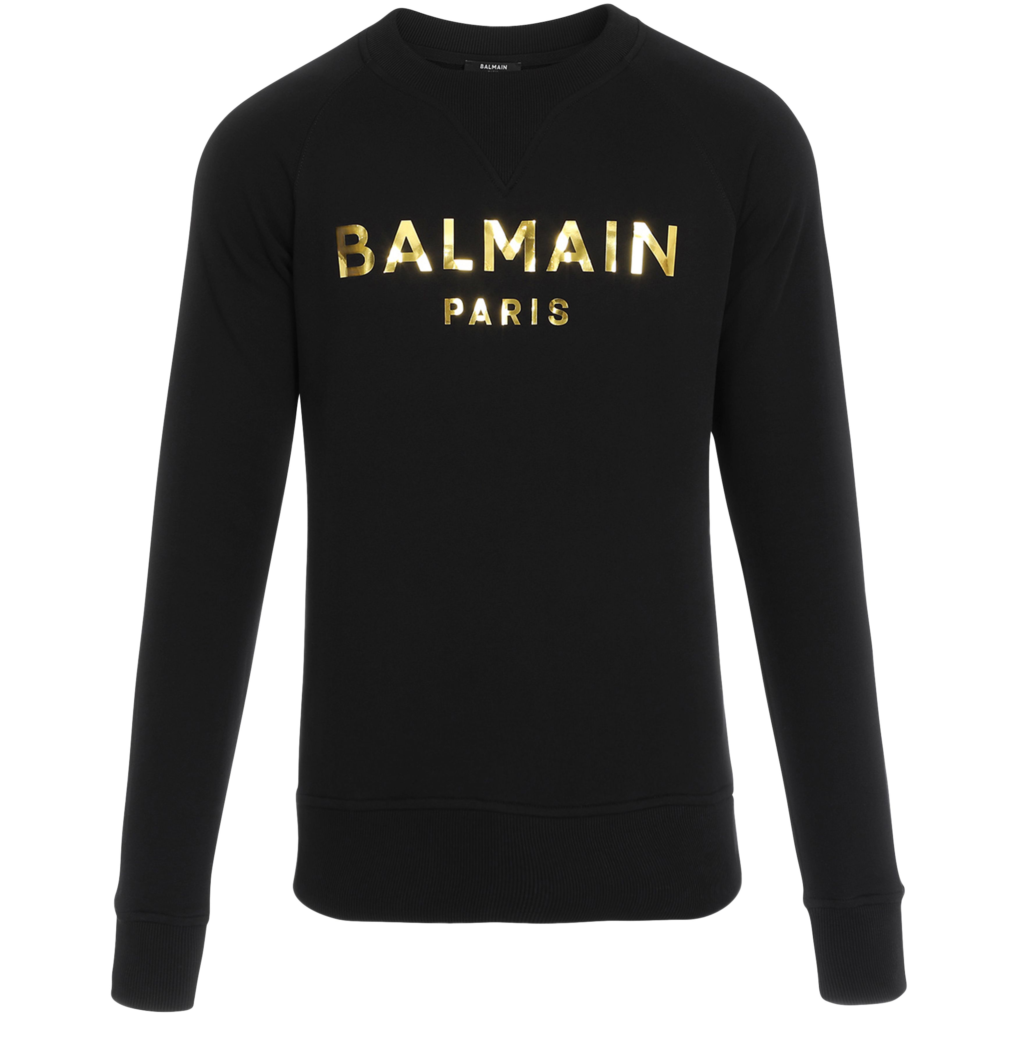 Balmain Eco-designed cotton sweatshirt with Balmain Paris logo print