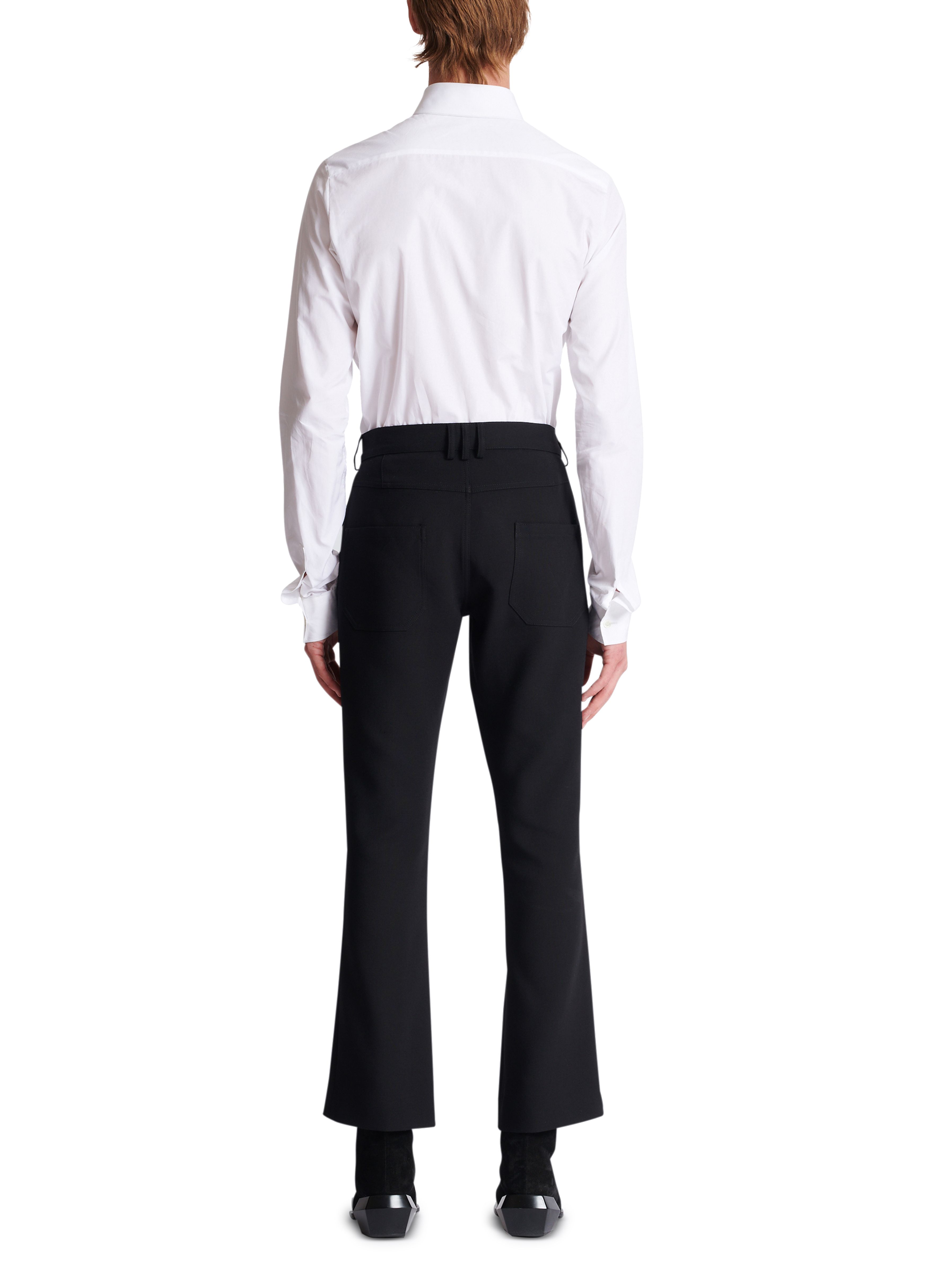 Balmain Double Crepe Flared Pants