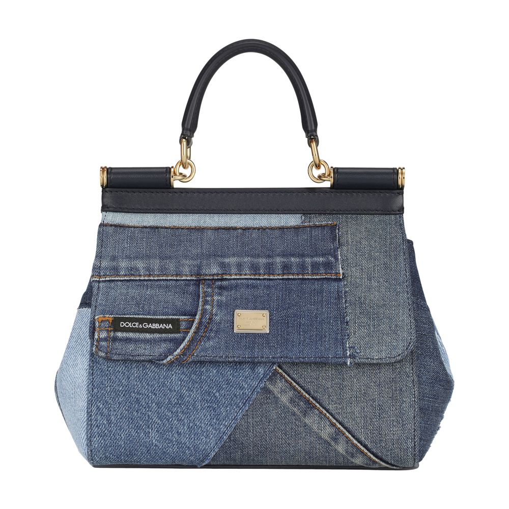 Dolce & Gabbana Small Sicily bag in patchwork denim