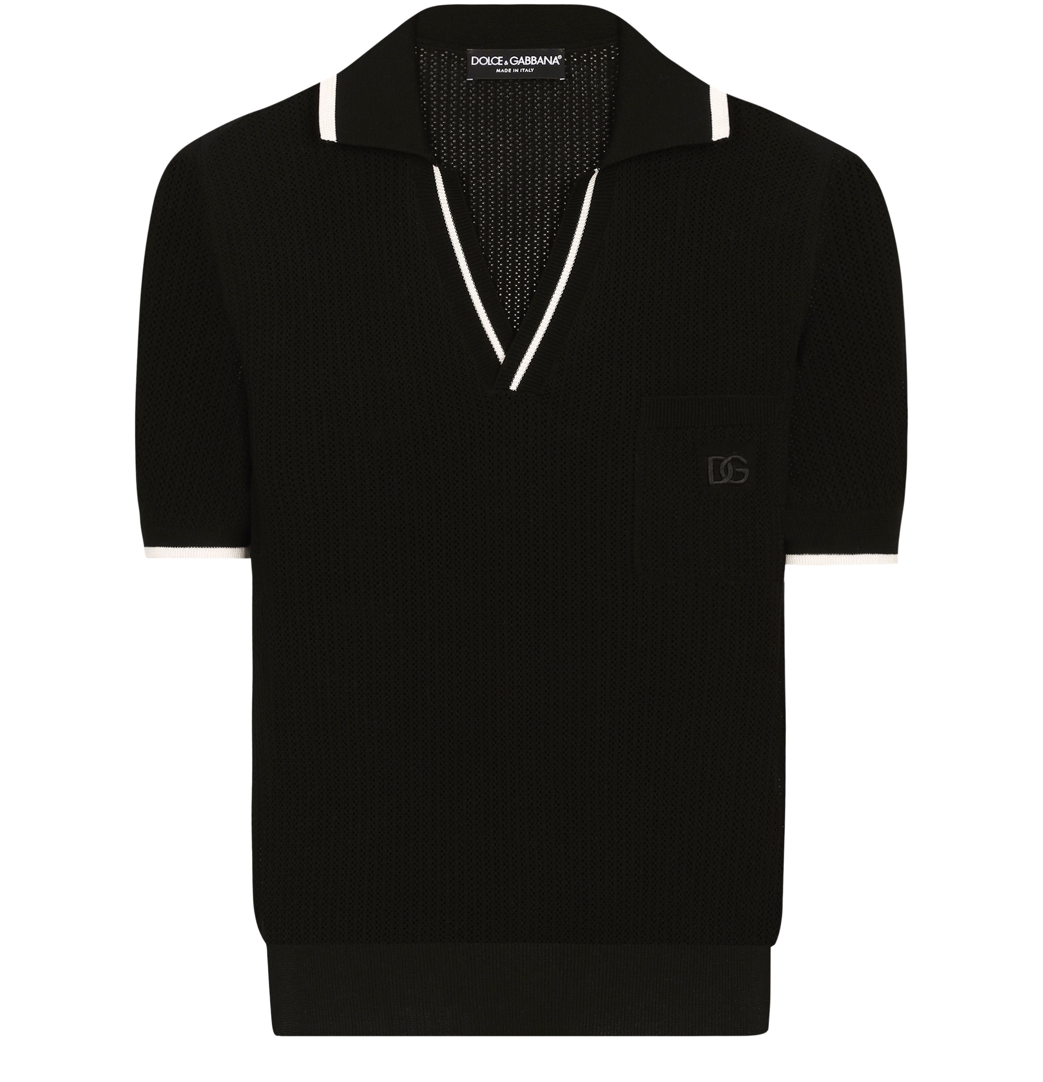 Dolce & Gabbana Cotton polo-shirt with embroidery