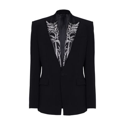 Balmain Embroidered bamboo collared blazer