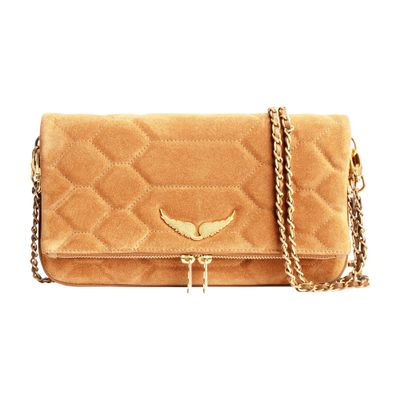 Zadig & Voltaire Rock Quilted Suede Clutch