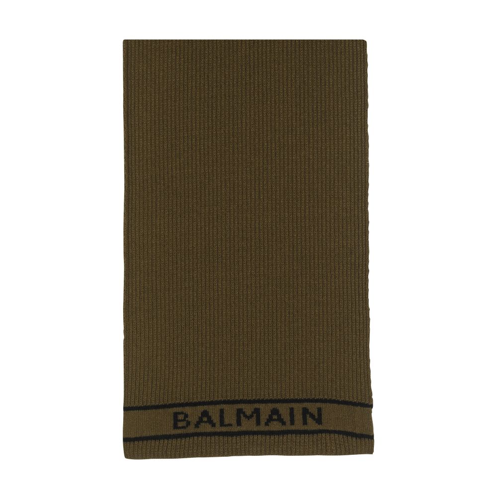 Balmain Wool scarf with Balmain logo