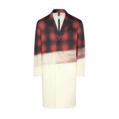 Maison Margiela Pendleton contrast coat