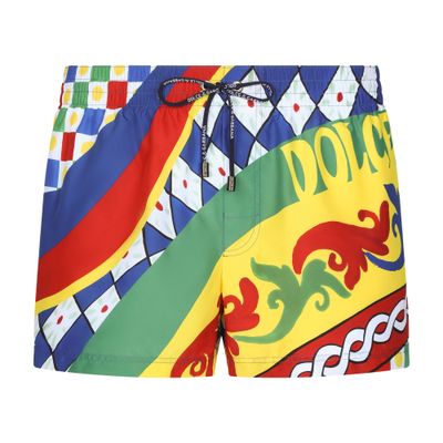 Dolce & Gabbana Short Carretto Print Swim Shorts