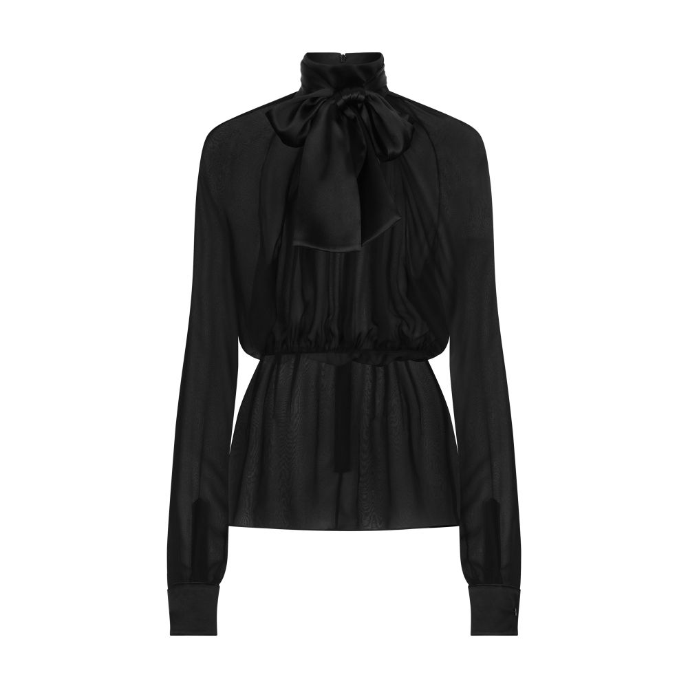 Dolce & Gabbana Chiffon pussy-bow blouse