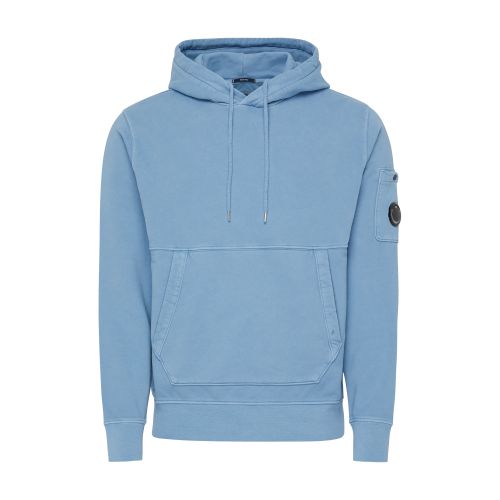 CP COMPANY Brushed & Emerized Diagonal Fleece Lens adjustable hoodie