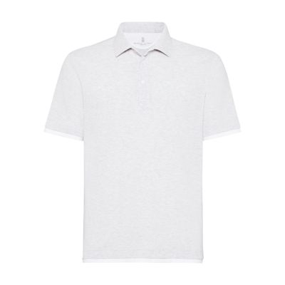 Brunello Cucinelli Polo shirt with superimposed effect