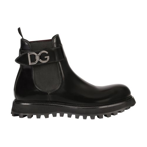 Dolce & Gabbana Brushed calfskin ankle boots with extra-light sole